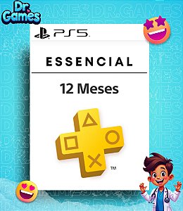 PS PLUS ESSENCIAL - PSN PLUS ESSENCIAL (12 MESES) - PS5 MÍDIA DIGITAL