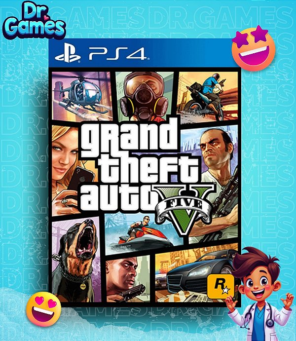 GTA - GRAND THEFT AUTO V (EDIÇÃO PADRÃO) - PS4 MÍDIA DIGITAL
