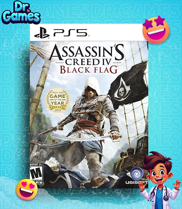 ASSASSIN'S CREED IV BLACK FLAG (EDIÇÃO PADRÃO) - PS5 MÍDIA DIGITAL