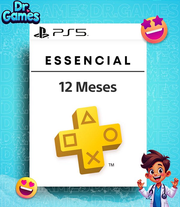 PS PLUS ESSENCIAL - PSN PLUS ESSENCIAL (12 MESES) - PS5 MÍDIA DIGITAL