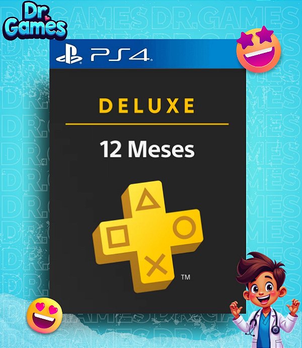 PS PLUS DELUXE - PSN PLUS DELUXE (12 MESES) - PS4 MÍDIA DIGITAL