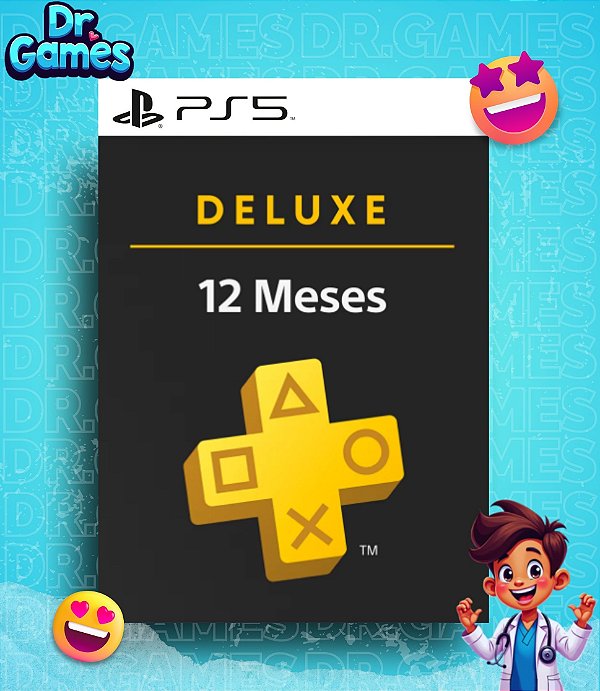 PS PLUS DELUXE - PSN PLUS DELUXE (12 MESES) - PS5 MÍDIA DIGITAL
