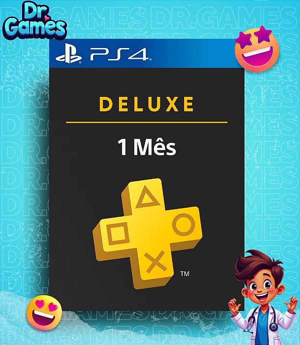 PS PLUS DELUXE - PSN PLUS DELUXE (1 MÊS) - PS4 MÍDIA DIGITAL