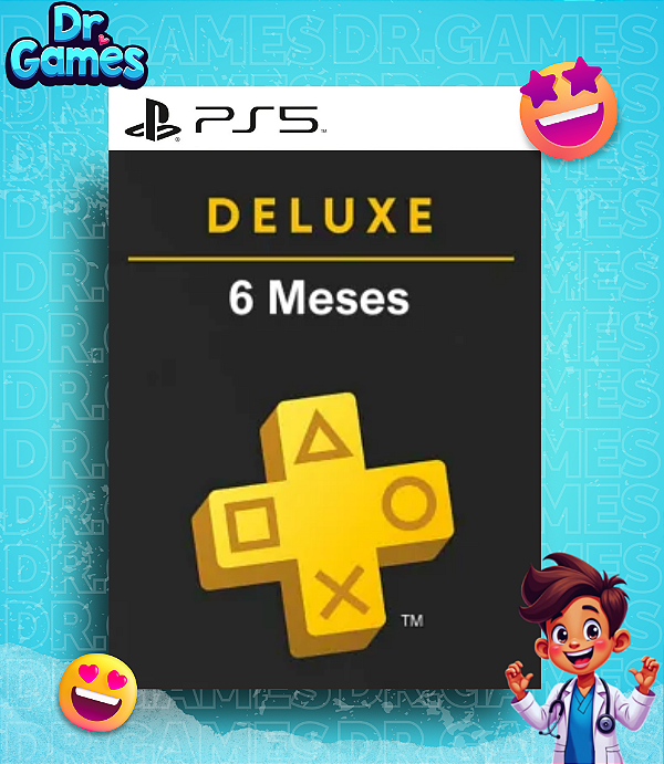 PS PLUS DELUXE - PSN PLUS DELUXE (6 MESES) - PS5 MÍDIA DIGITAL