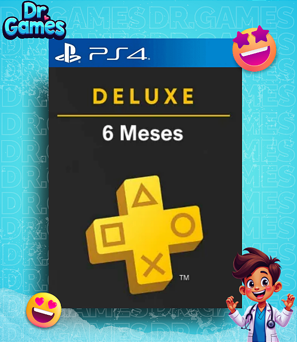 PS PLUS DELUXE - PSN PLUS DELUXE (6 MESES) - PS4 MÍDIA DIGITAL