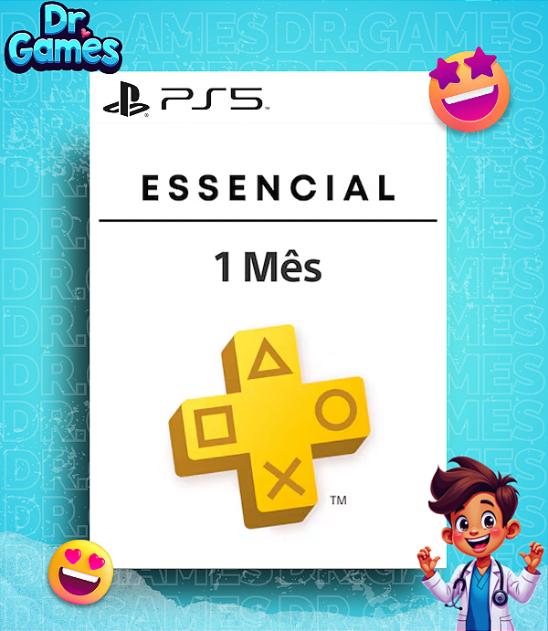 PS PLUS ESSENCIAL - PSN PLUS ESSENCIAL (1 MÊS) - PS5 MÍDIA DIGITAL